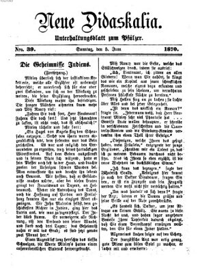 Neue Didaskalia (Pfälzer) Sonntag 5. Juni 1870