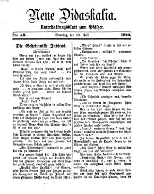 Neue Didaskalia (Pfälzer) Sonntag 10. Juli 1870