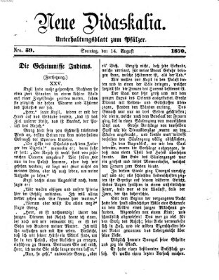 Neue Didaskalia (Pfälzer) Sonntag 14. August 1870