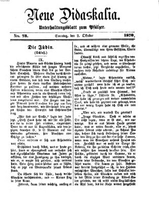 Neue Didaskalia (Pfälzer) Sonntag 2. Oktober 1870