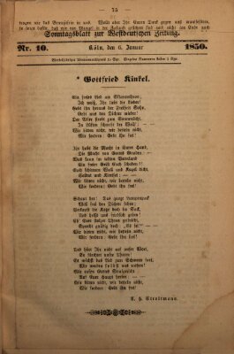 Rheinisches Echo Sonntag 6. Januar 1850