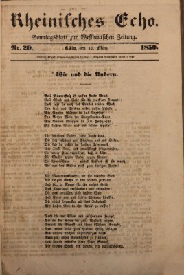 Rheinisches Echo Sonntag 17. März 1850