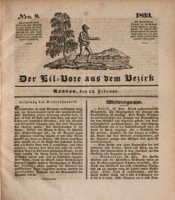 Der Eil-Bote aus dem Bezirk (Der Eilbote) Samstag 23. Februar 1833