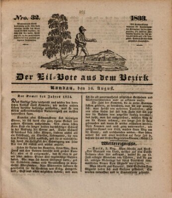 Der Eil-Bote aus dem Bezirk (Der Eilbote) Samstag 10. August 1833