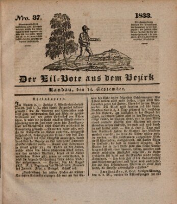 Der Eil-Bote aus dem Bezirk (Der Eilbote) Samstag 14. September 1833