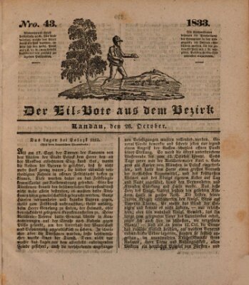 Der Eil-Bote aus dem Bezirk (Der Eilbote) Samstag 26. Oktober 1833