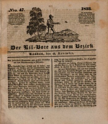 Der Eil-Bote aus dem Bezirk (Der Eilbote) Samstag 23. November 1833