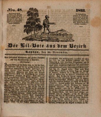 Der Eil-Bote aus dem Bezirk (Der Eilbote) Samstag 30. November 1833