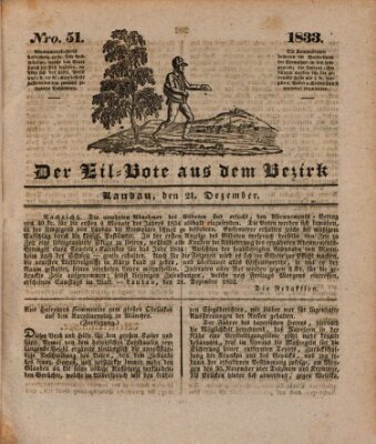 Der Eil-Bote aus dem Bezirk (Der Eilbote) Samstag 21. Dezember 1833