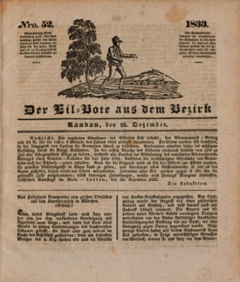 Der Eil-Bote aus dem Bezirk (Der Eilbote) Samstag 28. Dezember 1833