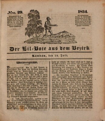 Der Eil-Bote aus dem Bezirk (Der Eilbote) Samstag 19. Juli 1834