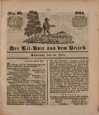 Der Eil-Bote aus dem Bezirk (Der Eilbote) Samstag 26. Juli 1834