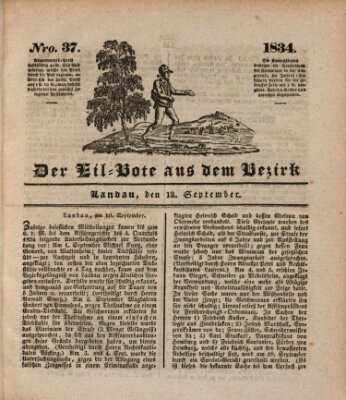 Der Eil-Bote aus dem Bezirk (Der Eilbote) Samstag 13. September 1834