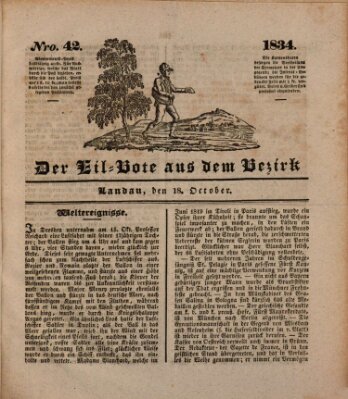 Der Eil-Bote aus dem Bezirk (Der Eilbote) Samstag 18. Oktober 1834