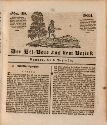 Der Eil-Bote aus dem Bezirk (Der Eilbote) Samstag 6. Dezember 1834