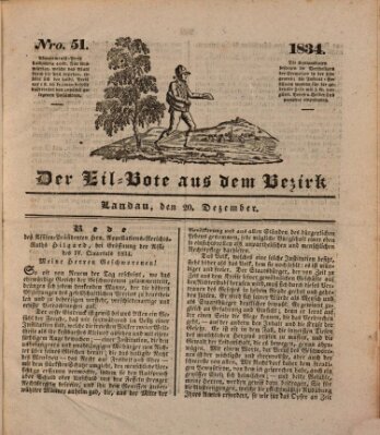 Der Eil-Bote aus dem Bezirk (Der Eilbote) Samstag 20. Dezember 1834