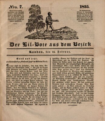 Der Eil-Bote aus dem Bezirk (Der Eilbote) Samstag 14. Februar 1835