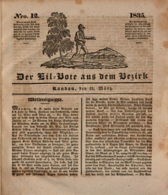 Der Eil-Bote aus dem Bezirk (Der Eilbote) Samstag 21. März 1835