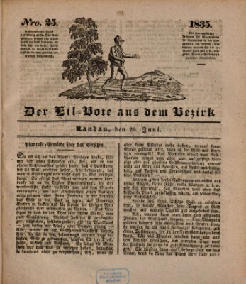 Der Eil-Bote aus dem Bezirk (Der Eilbote) Samstag 20. Juni 1835