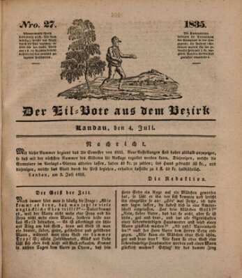 Der Eil-Bote aus dem Bezirk (Der Eilbote) Samstag 4. Juli 1835