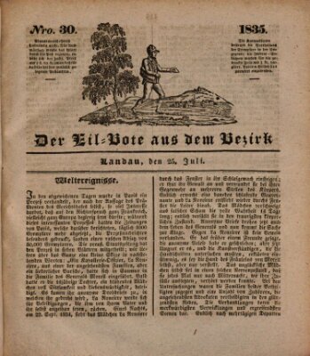 Der Eil-Bote aus dem Bezirk (Der Eilbote) Samstag 25. Juli 1835