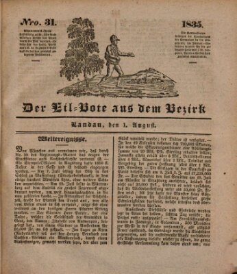 Der Eil-Bote aus dem Bezirk (Der Eilbote) Samstag 1. August 1835