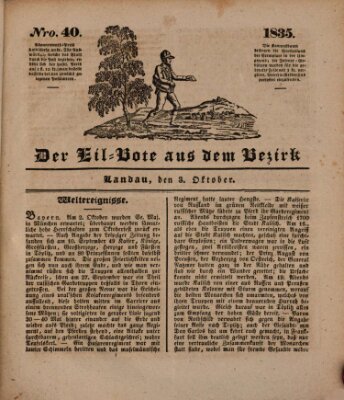 Der Eil-Bote aus dem Bezirk (Der Eilbote) Samstag 3. Oktober 1835