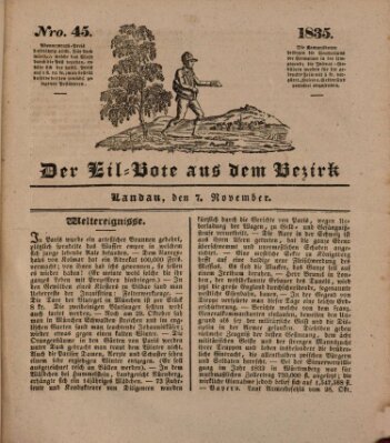 Der Eil-Bote aus dem Bezirk (Der Eilbote) Samstag 7. November 1835