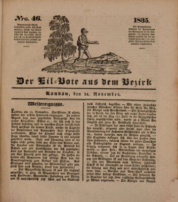 Der Eil-Bote aus dem Bezirk (Der Eilbote) Samstag 14. November 1835