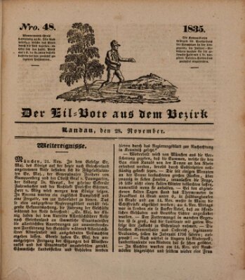 Der Eil-Bote aus dem Bezirk (Der Eilbote) Samstag 28. November 1835