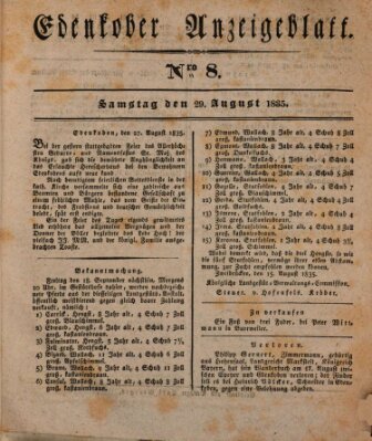 Der Eil-Bote aus dem Bezirk (Der Eilbote) Samstag 29. August 1835