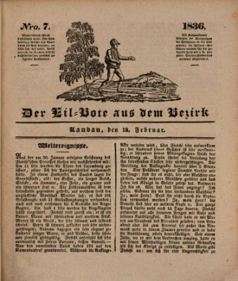 Der Eil-Bote aus dem Bezirk (Der Eilbote) Samstag 13. Februar 1836