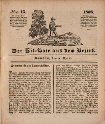 Der Eil-Bote aus dem Bezirk (Der Eilbote) Samstag 9. April 1836