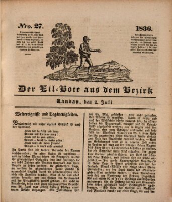 Der Eil-Bote aus dem Bezirk (Der Eilbote) Samstag 2. Juli 1836