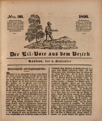 Der Eil-Bote aus dem Bezirk (Der Eilbote) Samstag 3. September 1836