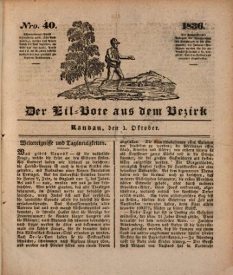 Der Eil-Bote aus dem Bezirk (Der Eilbote) Samstag 1. Oktober 1836