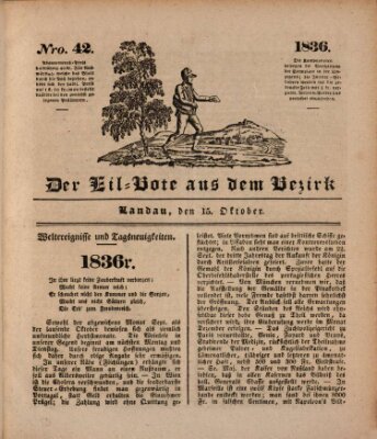 Der Eil-Bote aus dem Bezirk (Der Eilbote) Samstag 15. Oktober 1836