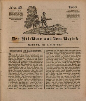 Der Eil-Bote aus dem Bezirk (Der Eilbote) Samstag 5. November 1836