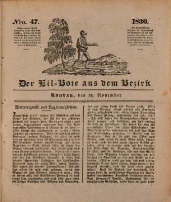 Der Eil-Bote aus dem Bezirk (Der Eilbote) Samstag 19. November 1836