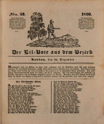 Der Eil-Bote aus dem Bezirk (Der Eilbote) Samstag 24. Dezember 1836