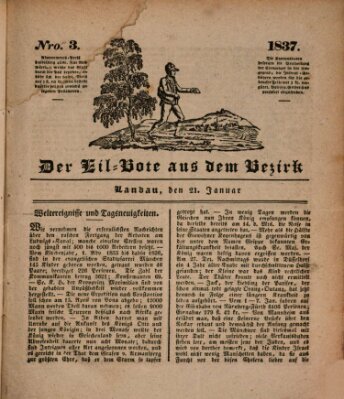 Der Eil-Bote aus dem Bezirk (Der Eilbote) Samstag 21. Januar 1837