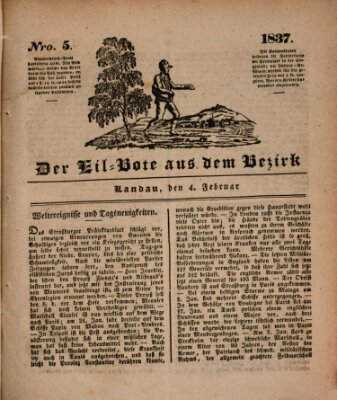 Der Eil-Bote aus dem Bezirk (Der Eilbote) Samstag 4. Februar 1837