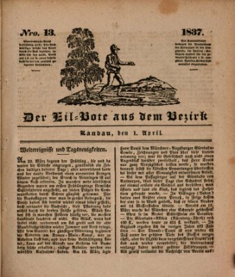 Der Eil-Bote aus dem Bezirk (Der Eilbote) Samstag 1. April 1837