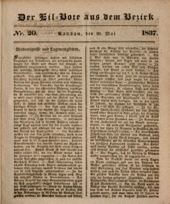 Der Eil-Bote aus dem Bezirk (Der Eilbote) Samstag 20. Mai 1837