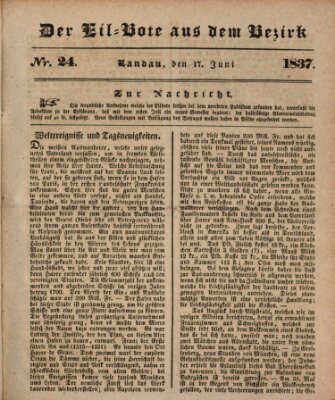 Der Eil-Bote aus dem Bezirk (Der Eilbote) Samstag 17. Juni 1837