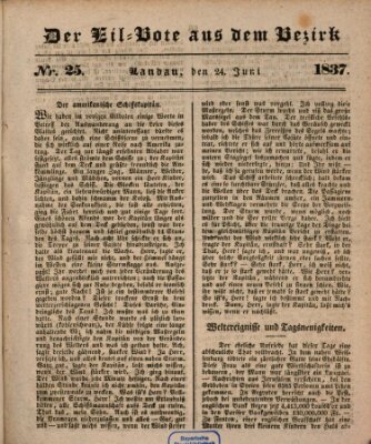 Der Eil-Bote aus dem Bezirk (Der Eilbote) Samstag 24. Juni 1837