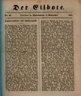 Der Eilbote Samstag 2. September 1837