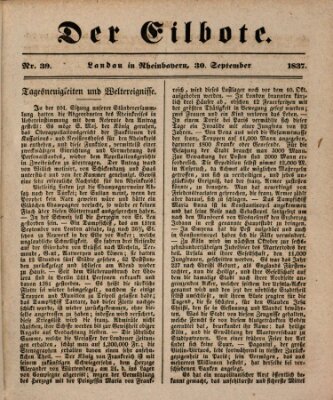 Der Eilbote Samstag 30. September 1837