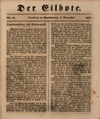 Der Eilbote Samstag 4. November 1837