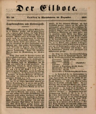 Der Eilbote Samstag 16. Dezember 1837